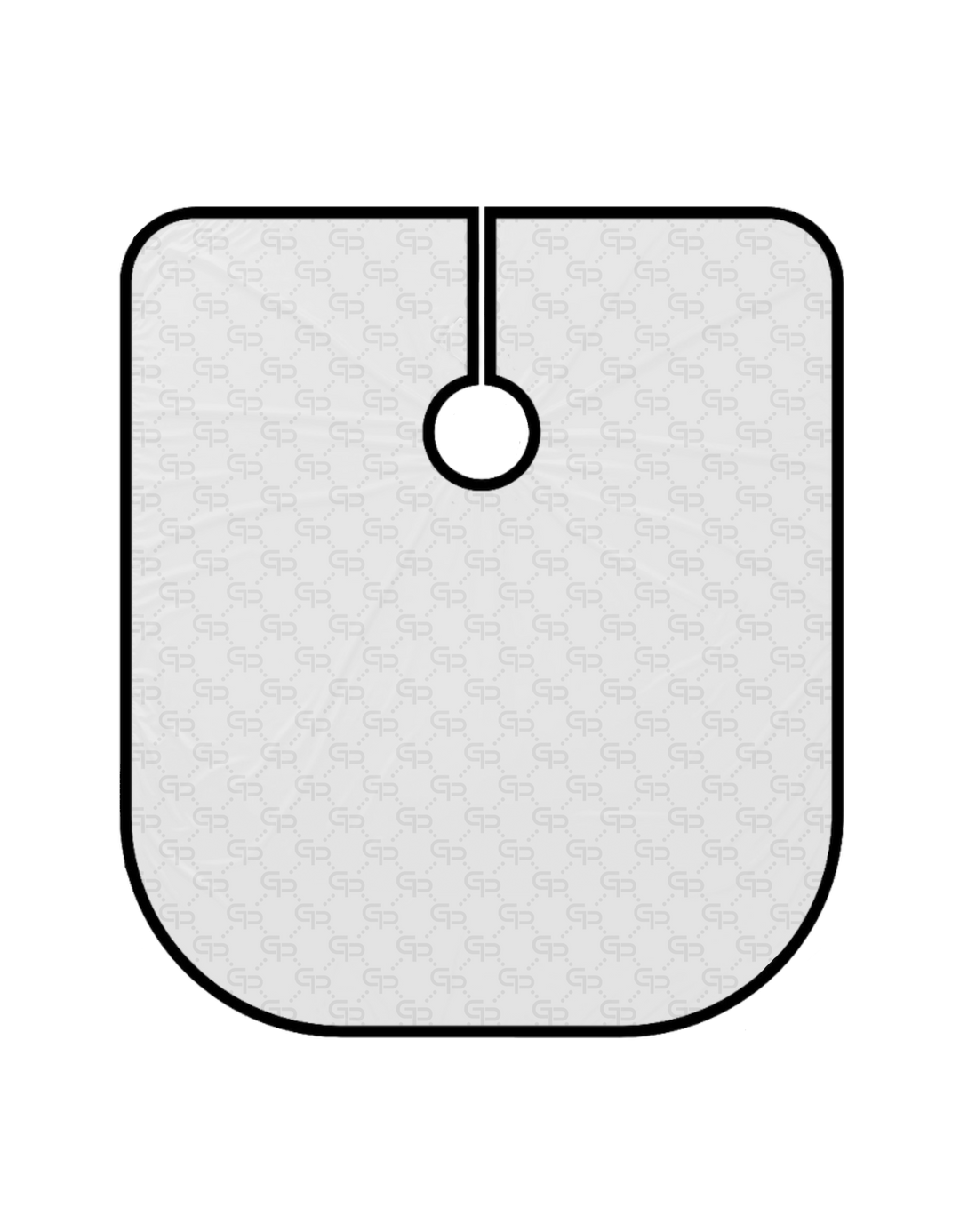 GP White Barber Cape - GPBARBERSUPPLY | GP Barber Supply