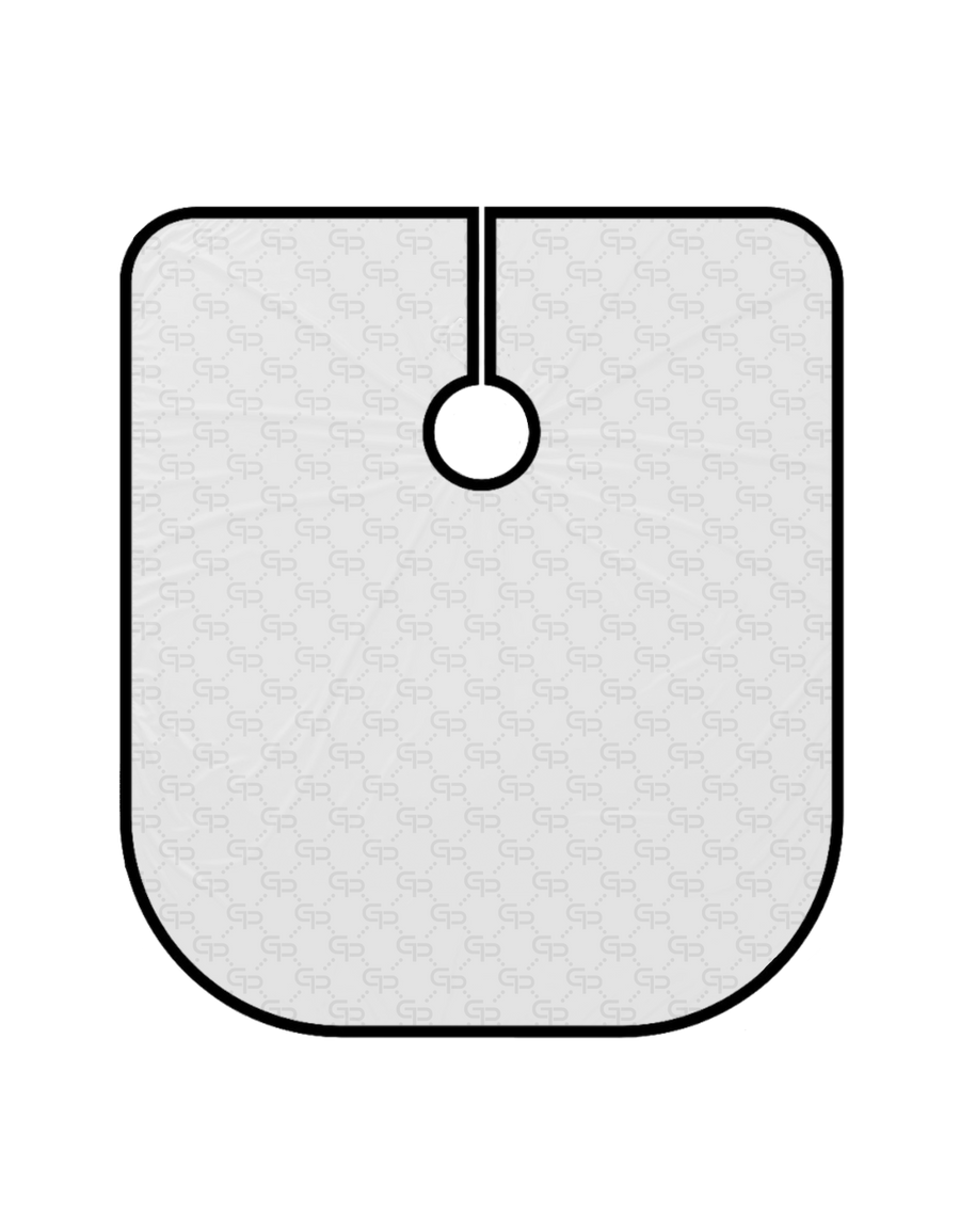 GP White Barber Cape - GPBARBERSUPPLY | GP Barber Supply