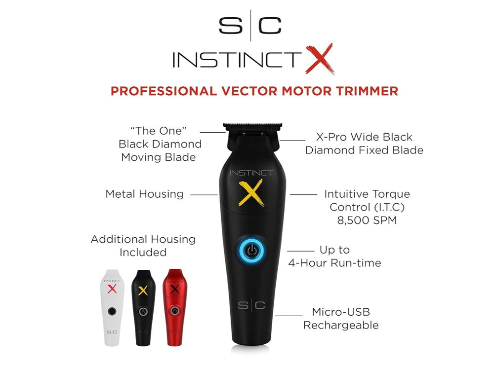 StyleCraft Instinct-X Metal Trimmer view 2 - StyleCraft Gamma+ | GP Barber Supply