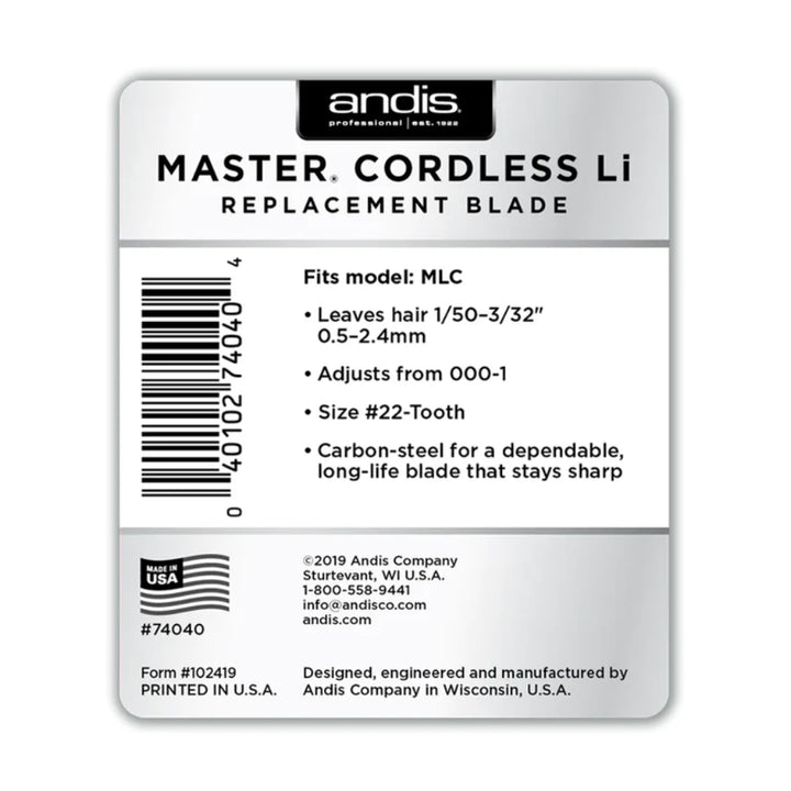 Andis Master Cordless Li Replacement Blade view 3 - Andis | GP Barber Supply