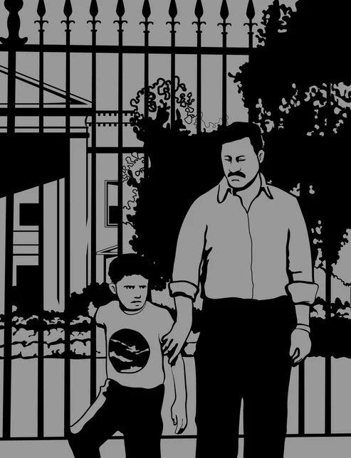 Pablo Escobar Barber Cape view 2 - GPBARBERSUPPLY | GP Barber Supply