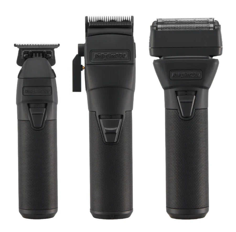 BaBylissPRO FXONE BlackFX Clipper, Trimmer & Shaver combo (FX899MB+FX799MB+FX79FSMB ) - BaBylissPRO | GP Barber Supply