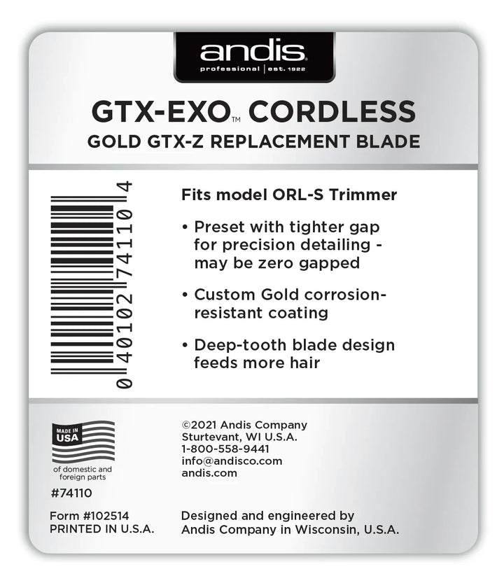 Andis GTX-EXO Blade view 4 - Andis | GP Barber Supply