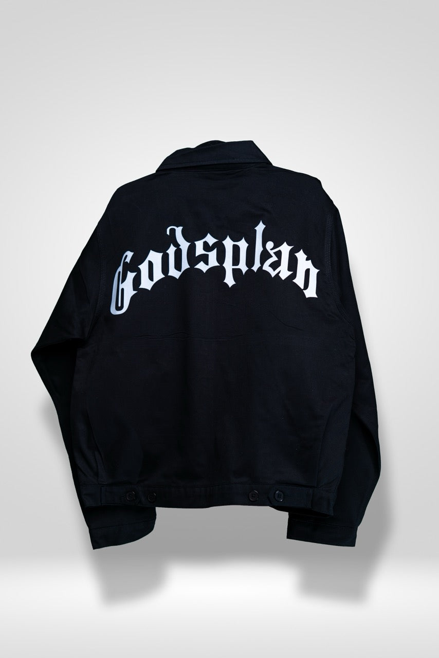 God's Plan Work Jacket Black - GPBARBERSUPPLY | GP Barber Supply