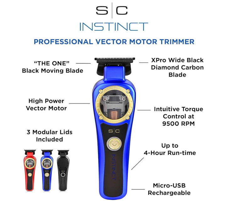StyleCraft Instinct Trimmer view 2 - StyleCraft Gamma+ | GP Barber Supply