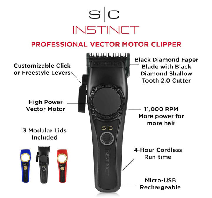 StyleCraft Instinct Clipper view 2 - StyleCraft Gamma+ | GP Barber Supply