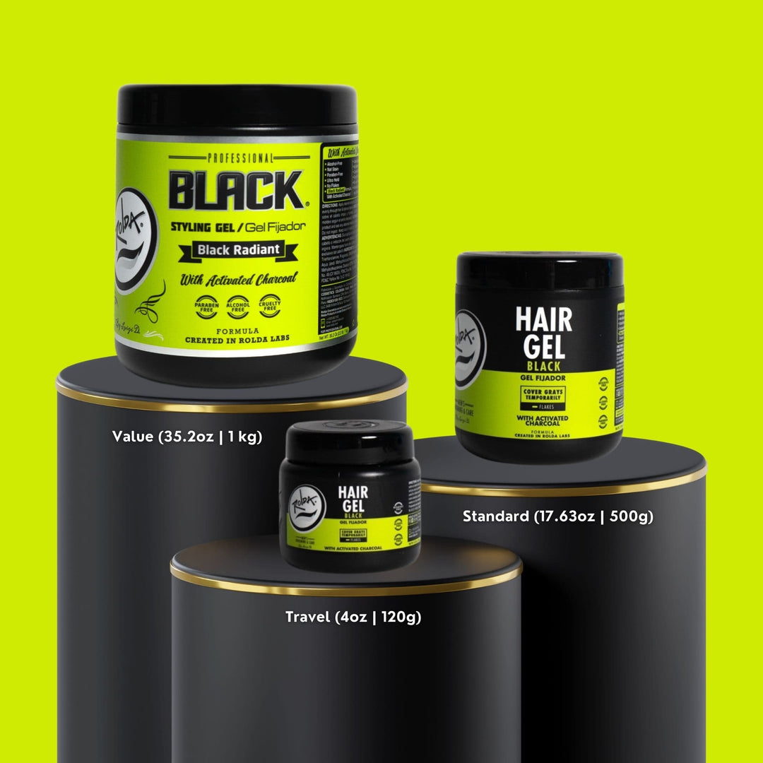 Rolda Hair Styling Gel Black all sizes