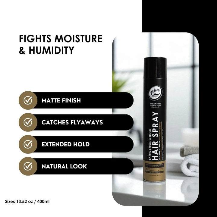 Rolda - Hair Spray Extra Strong Hold | Extra-Strong Hold, Matte Finish, Pro-Vitam… view 3 - GPBARBERSUPPLY | GP Barber Supply
