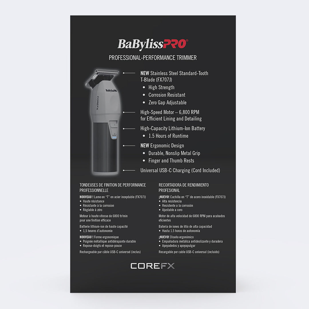 BaBylissPRO COREFX Professional Performance Hair Trimmer view 5 - BaBylissPRO | GP Barber Supply