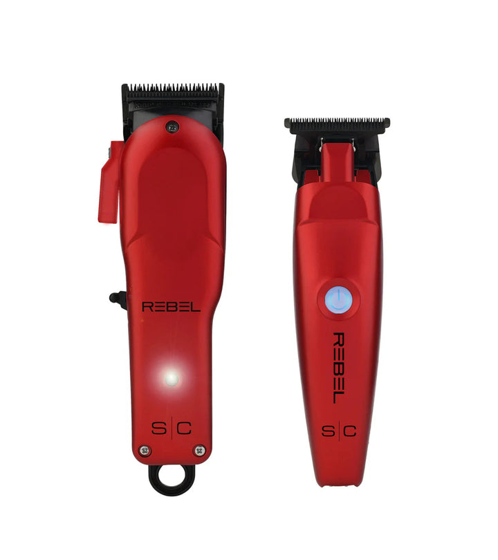 StyleCraft Rebel Clipper & Trimmer Red Combo - StyleCraft Gamma+ | GP Barber Supply