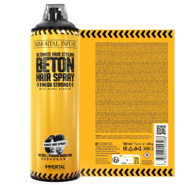 Immortal Beton Hair Spray 16.9oz - Mega Strong