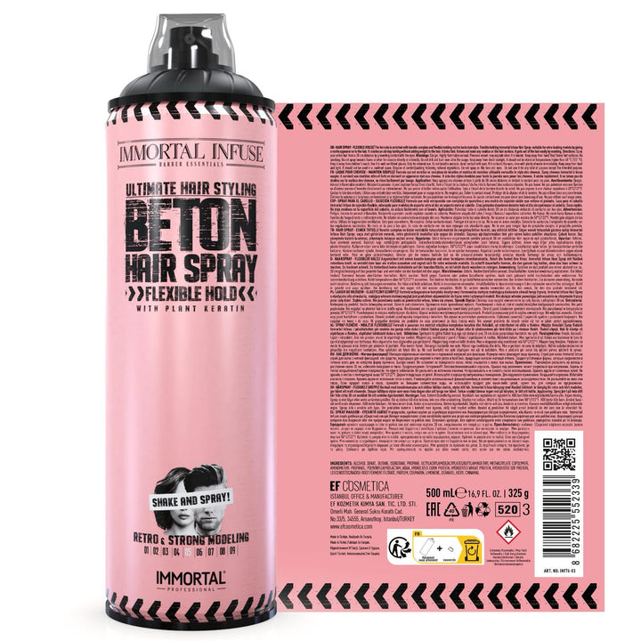Immortal Beton Hair Spray 16.9oz - Flexible Hold