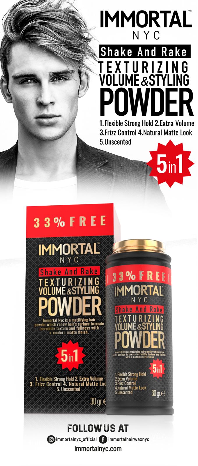 Immortal NYC Hair Powder 5 in 1 Shake and Rake