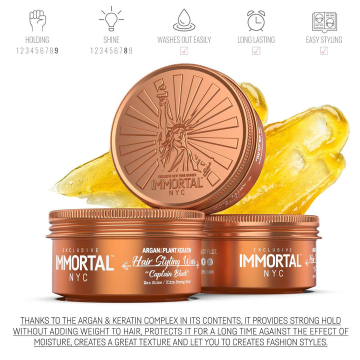 Immortal NYC Hair Wax Captain Black