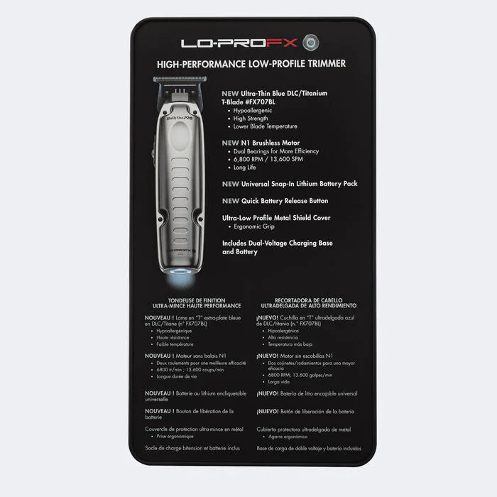 BaBylissPRO FXONE Lo-ProFX Trimmer view 4 - BaBylissPRO | GP Barber Supply