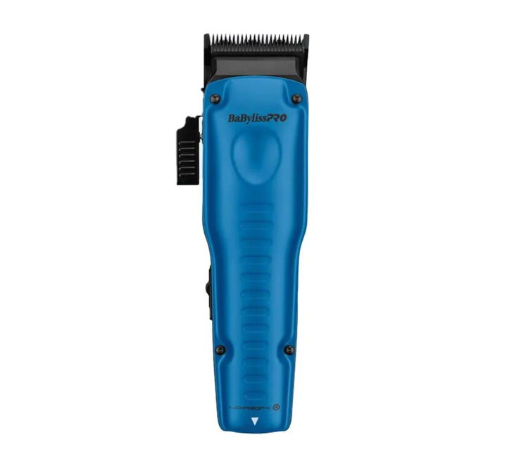 BaBylissPRO FXONE Lo-ProFX hair clipper in blue color with a black power cord.