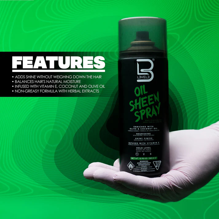Oil Sheen Spray view 3 - L3VEL3 | GP Barber Supply