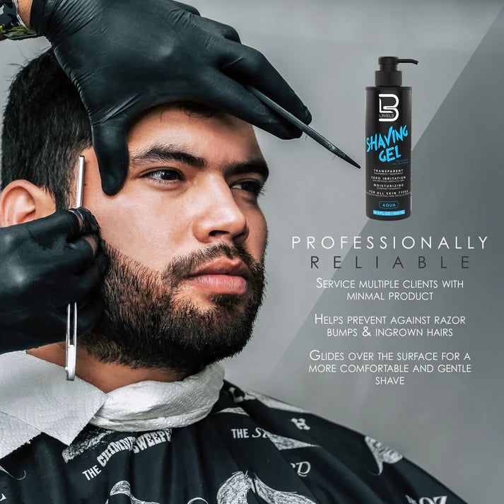 Transparent Shaving Gel view 4 - L3VEL3 | GP Barber Supply