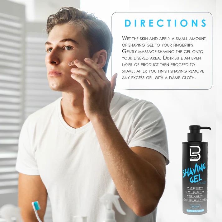 Transparent Shaving Gel view 3 - L3VEL3 | GP Barber Supply