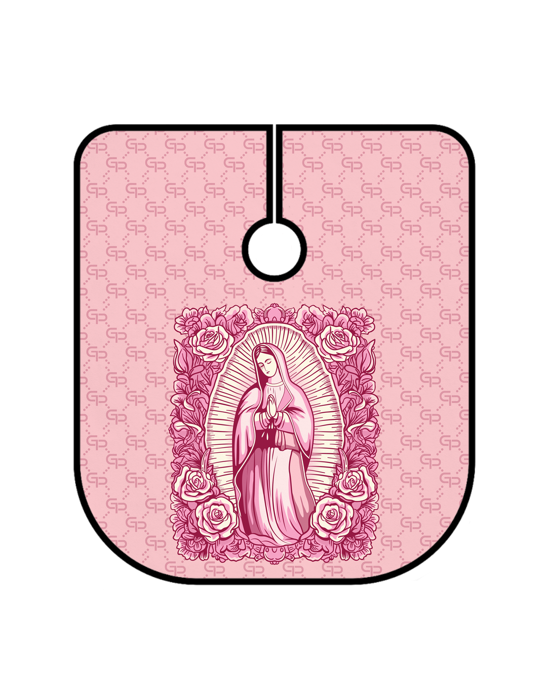 Virgin Mary pink Barber Cape - GPBARBERSUPPLY | GP Barber Supply