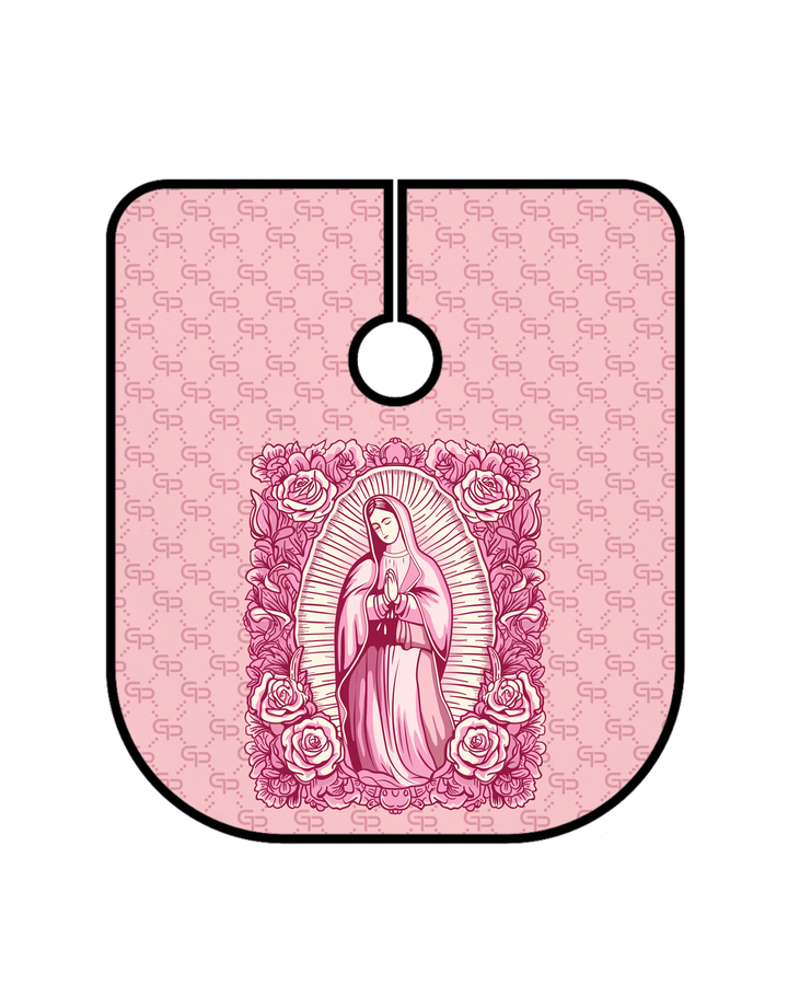 Virgin Mary pink Barber Cape - GPBARBERSUPPLY | GP Barber Supply