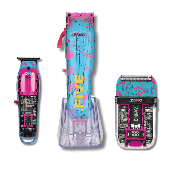 B-Way Five Clipper, ONE Trimmer, Zero Shaver - 3 in 1 Set - RT-Way USA | GP Barber Supply