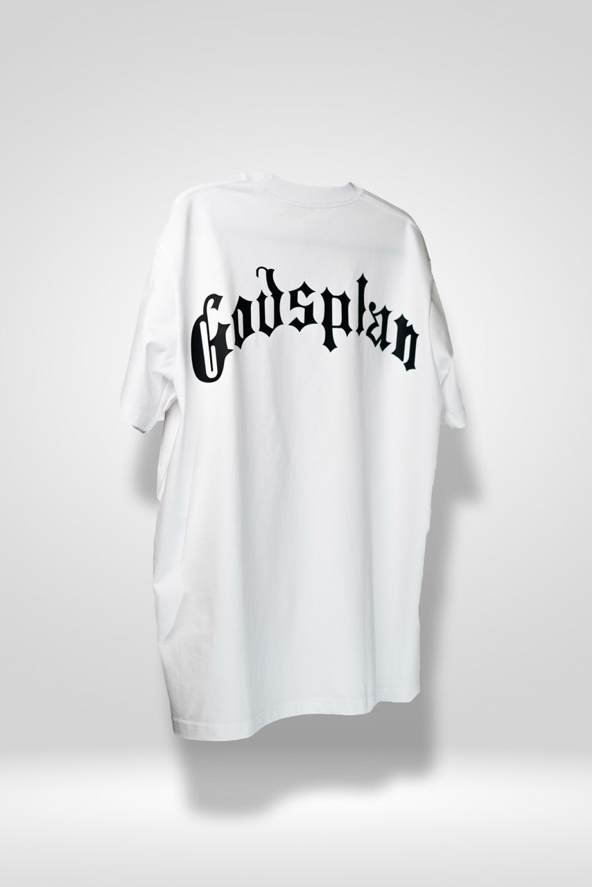 God's Plan T-Shirt White - GPBARBERSUPPLY | GP Barber Supply