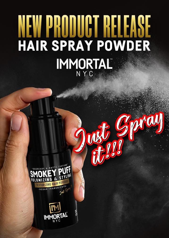 Immortal NYC Smokey Puff Powder Spray Black