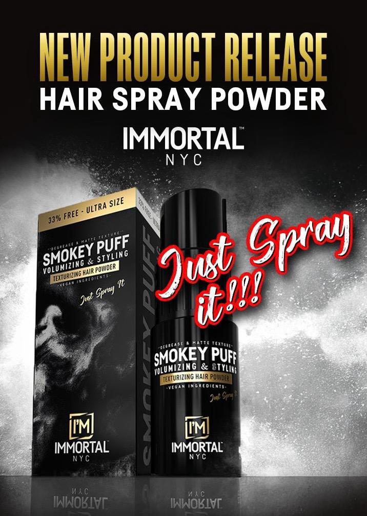 Immortal NYC Smokey Puff Powder Spray Black