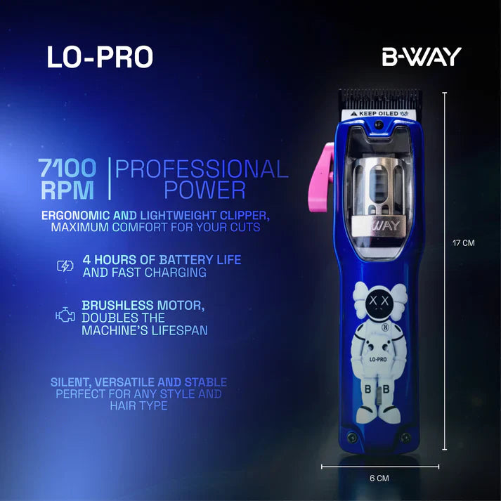 B-way LO-PRO Clipper view 2 - RT-Way USA | GP Barber Supply
