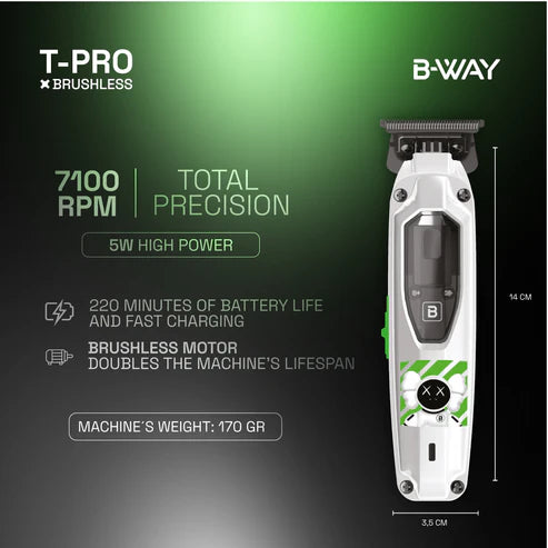 B-Way T-Pro Trimmer view 2 - RT-Way USA | GP Barber Supply