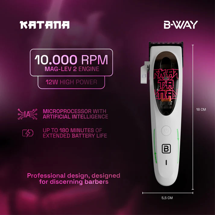 B-Way Katana Clipper view 2 - RT-Way USA | GP Barber Supply
