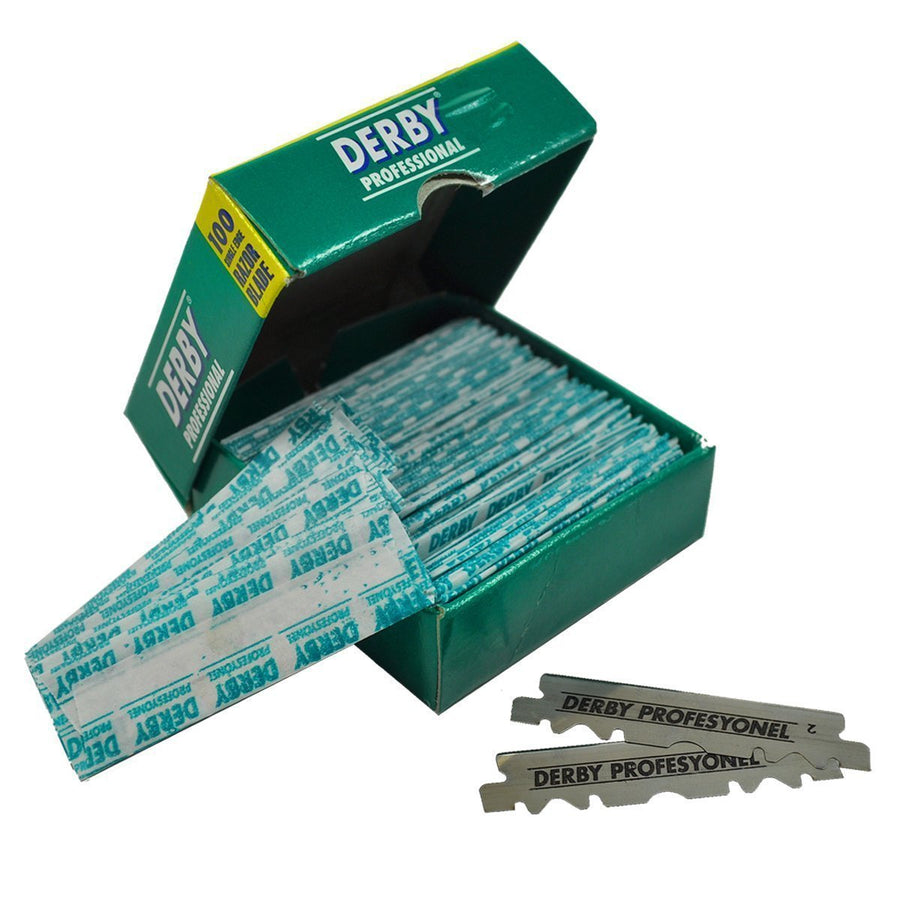 Derby Professional Single Edge Razor Blades 100ct green box