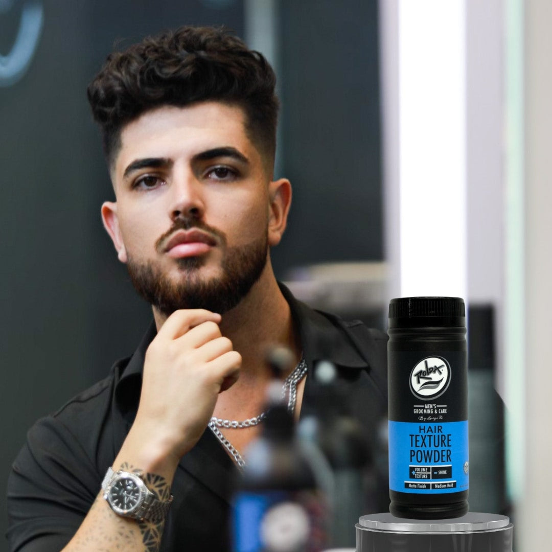 Rolda Hair Texture Powder on hair