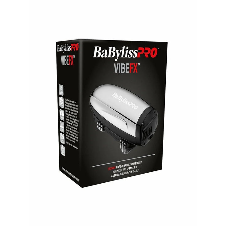 BabylissPRO VIBEFX Cordless Gold Massager silver/chrome - BaBylissPRO | GP Barber Supply