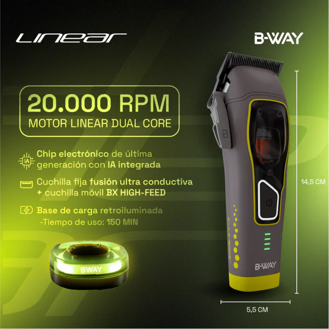 B-WAY Linear Clipper view 2 - RT-Way USA | GP Barber Supply