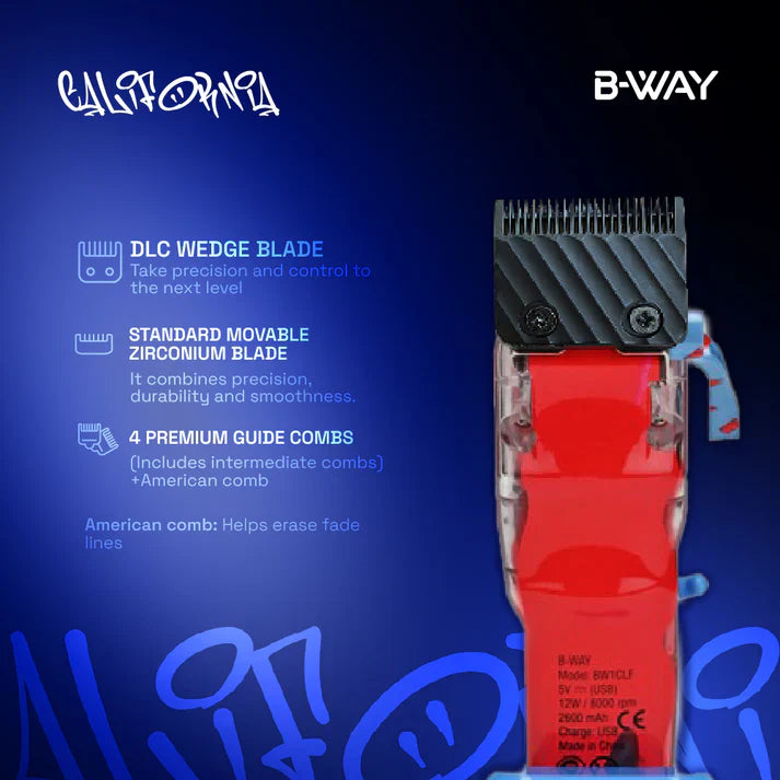 B-way California Clipper view 2 - RT-Way USA | GP Barber Supply