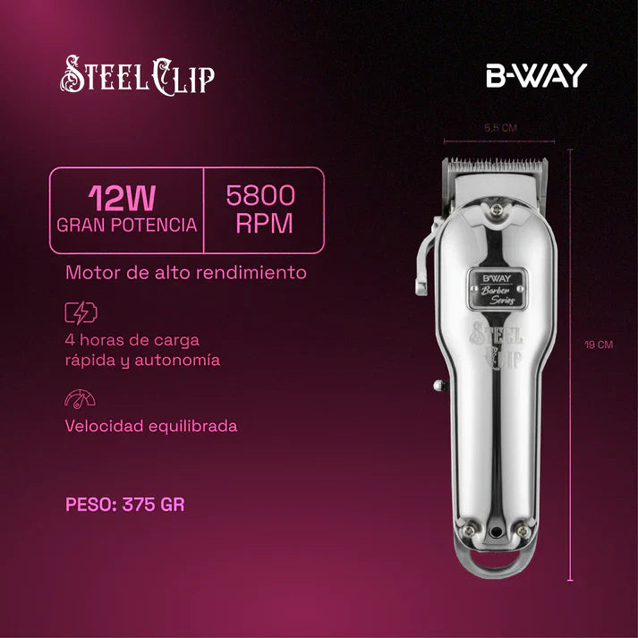 B-Way Steel Clip Clipper view 8 - RT-Way USA | GP Barber Supply