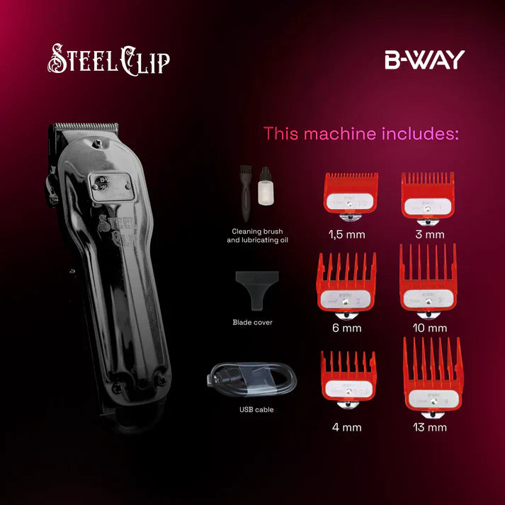 B-Way Steel Clip Clipper view 3 - RT-Way USA | GP Barber Supply